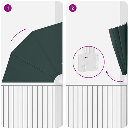 Schermo di Privacy per Balcone Verde scuro 210 x 210 cm Tessuto