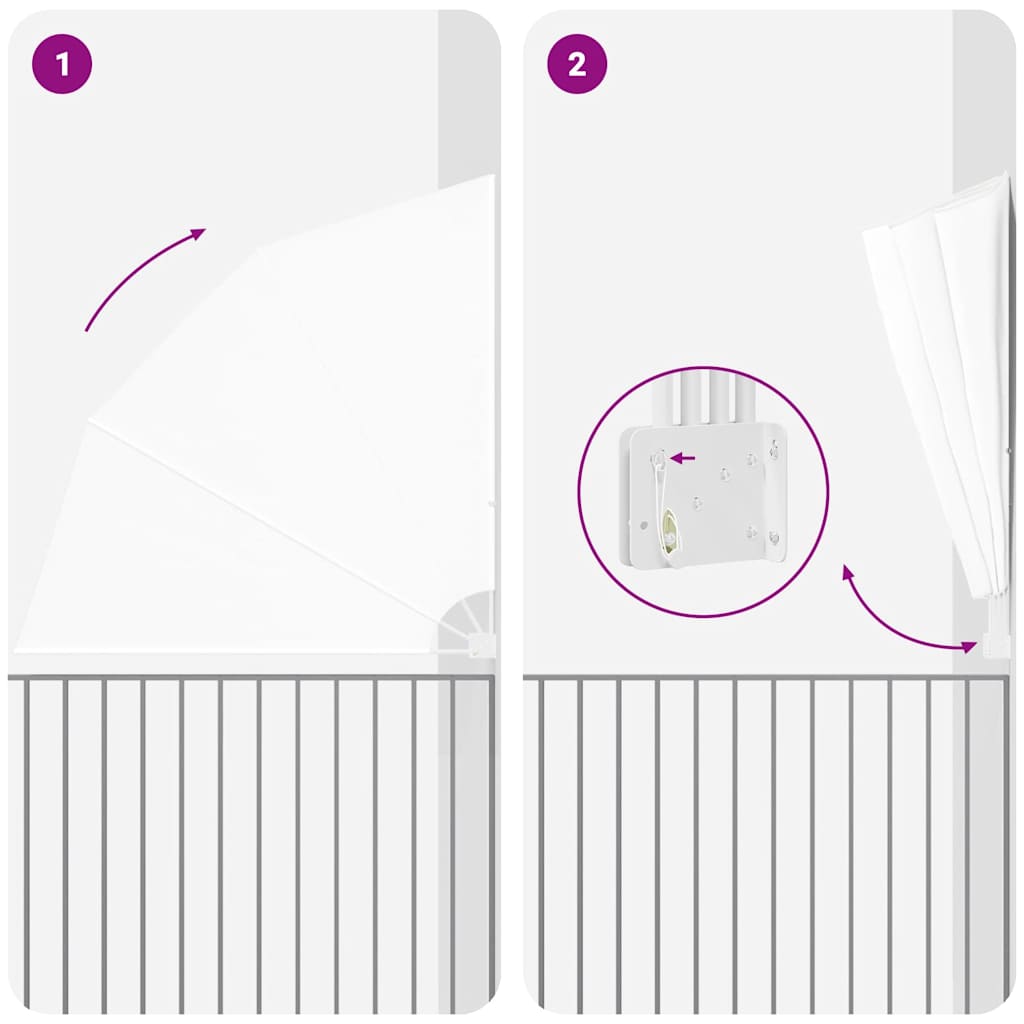 Schermo di Privacy per Balcone Bianco 210 x 210 cm Tessuto