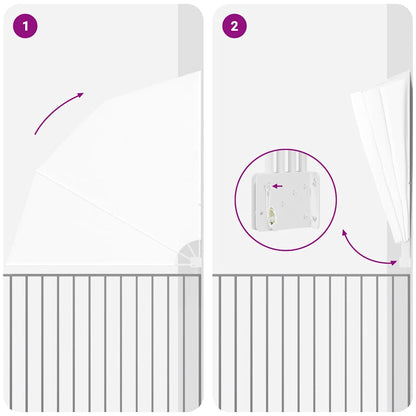 Schermo di Privacy per Balcone Bianco 210 x 210 cm Tessuto