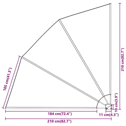 Schermo di Privacy per Balcone Bianco 210 x 210 cm Tessuto