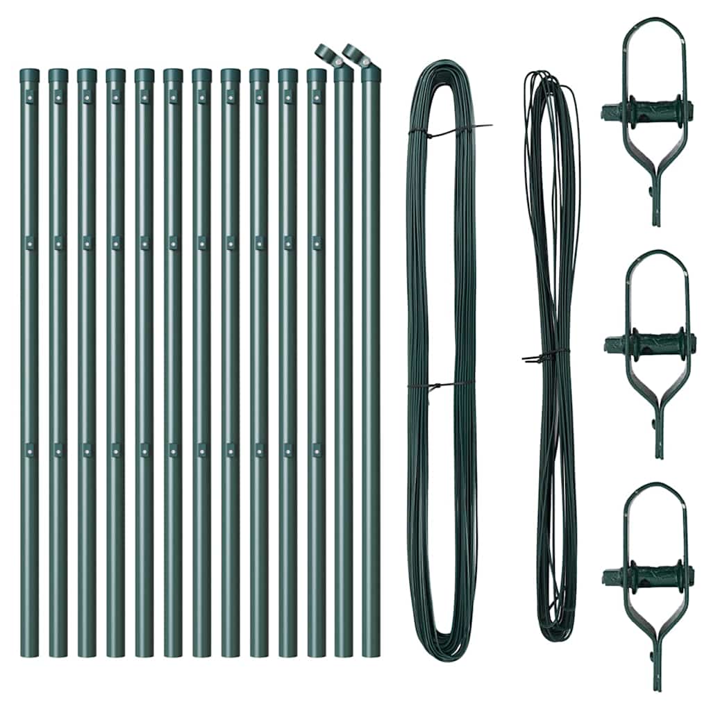 Palo della recinzione 13 pcs Verde Acciaio | homemem39