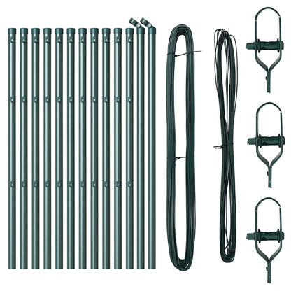Palo della recinzione 13 pcs Verde Acciaio | homemem39