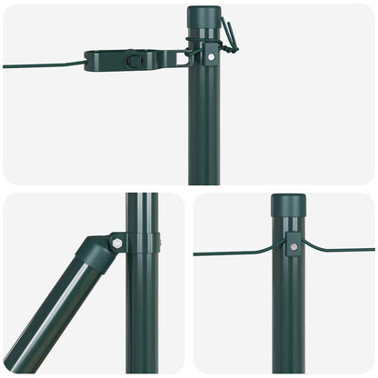 Palo della recinzione 13 pcs Verde Acciaio | homemem39