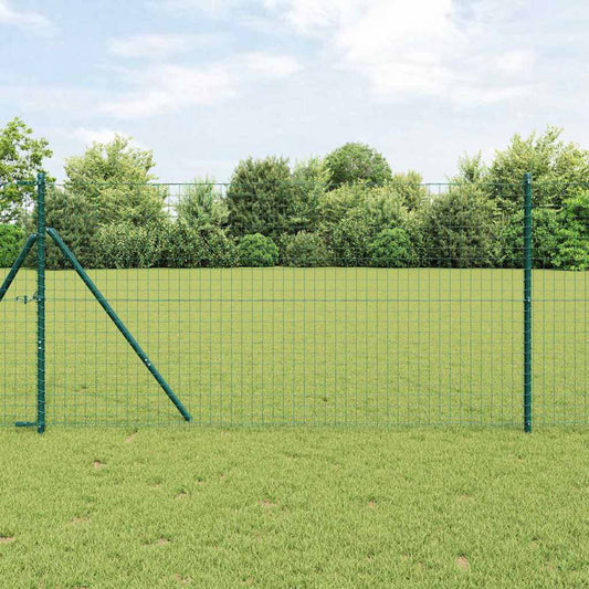 Palo della recinzione 7 pcs Verde Acciaio | homemem39