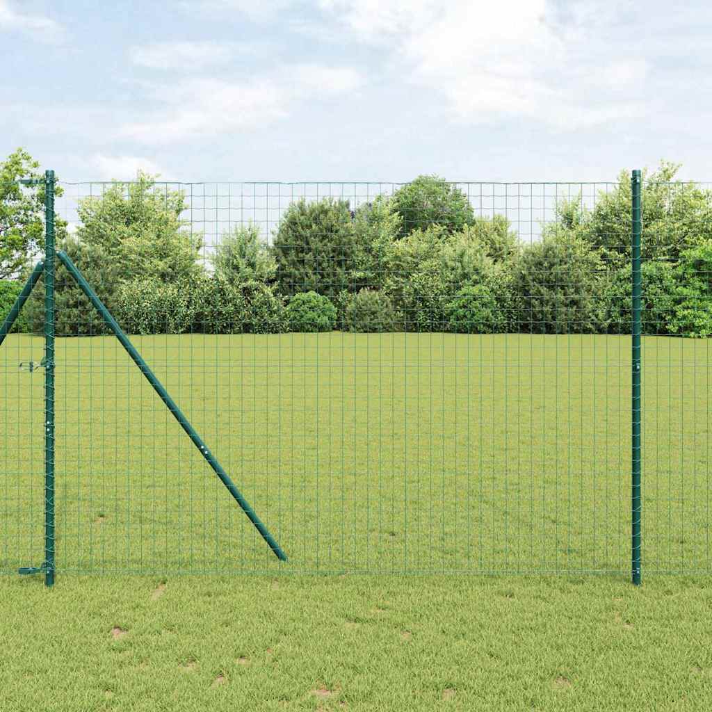Palo della recinzione 7 pcs Verde Acciaio | homemem39