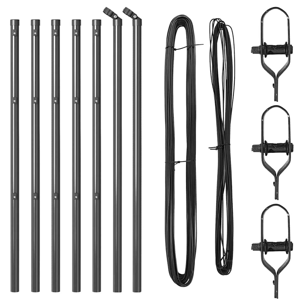 Palo per recinzione interrato 7 pcs Grigio