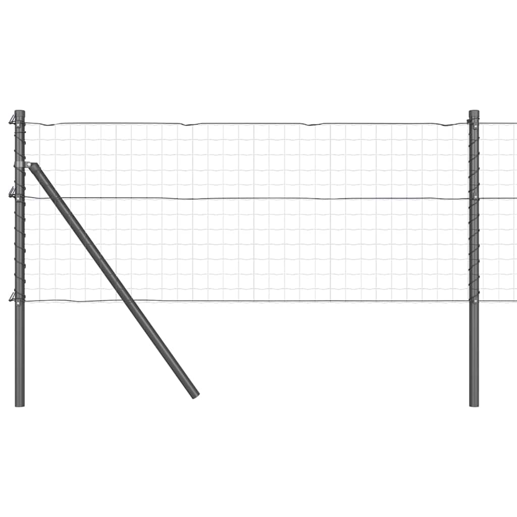 Palo della recinzione 13 pcs Grigio Acciaio | homemem39
