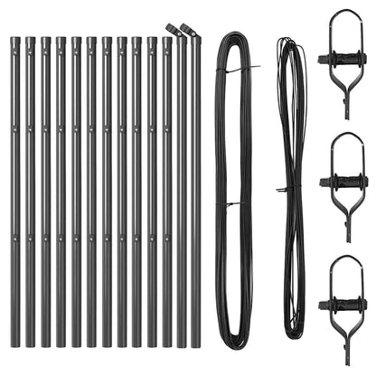 Palo per recinzione interrato 13 pcs Grigio