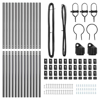 Palo per recinzione interrato 13 pcs Grigio