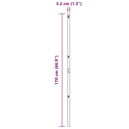 Palo della recinzione 13 pcs Grigio Acciaio | homemem39