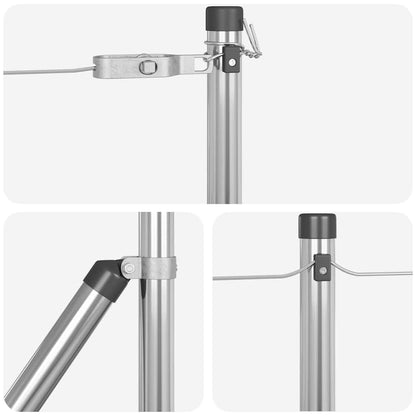 Palo della recinzione 13 pcs Argento Acciaio | homemem39