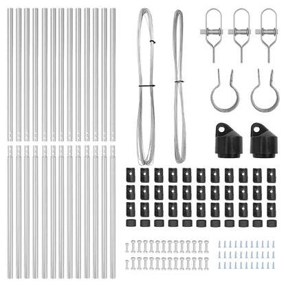 Palo per recinzione interrato 13 pcs Argento