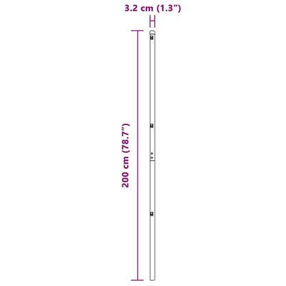 Palo della recinzione 13 pcs Argento Acciaio | homemem39