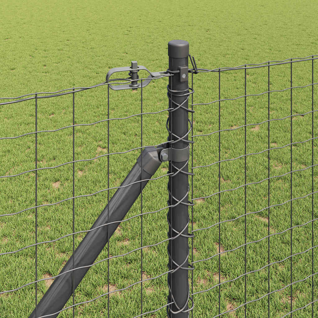 Palo da recinzione con picchetto a terra 13 pz Grigio | homemem39