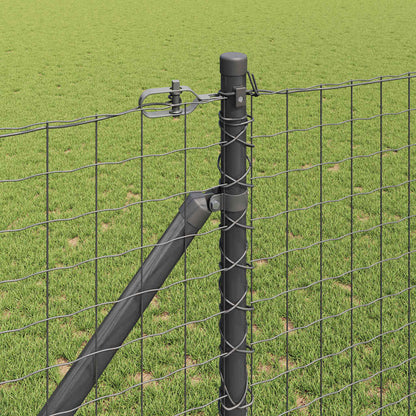 Palo da recinzione con picchetto a terra 13 pz Grigio | homemem39