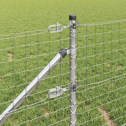 Palo da recinzione con picchetto a terra 13 pz Argento