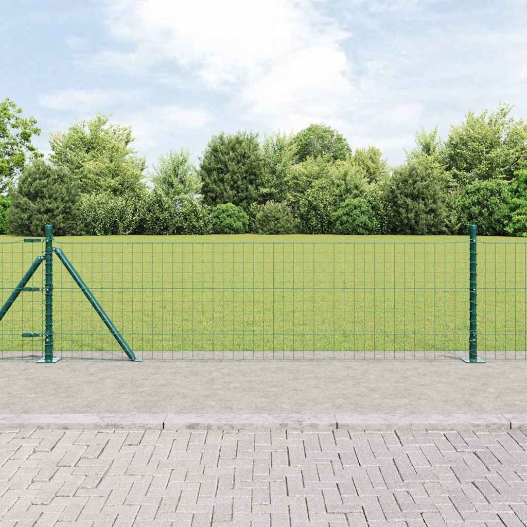 Palo per recinzione con base in cemento 7 pz Verde | homemem39