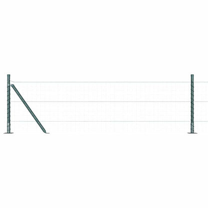 Palo per recinzione con base in cemento 13 pz Verde | homemem39