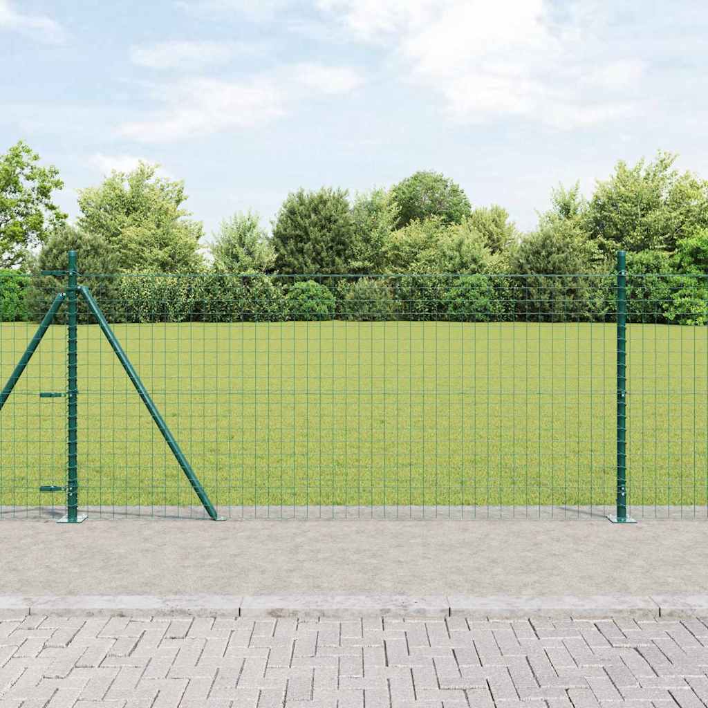 Palo per recinzione con base in cemento 7 pz Verde | homemem39