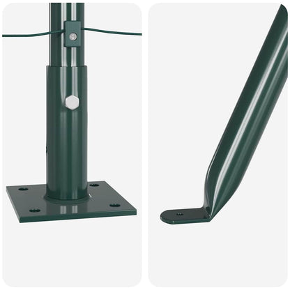 Palo per recinzione con base in cemento 7 pz Verde | homemem39