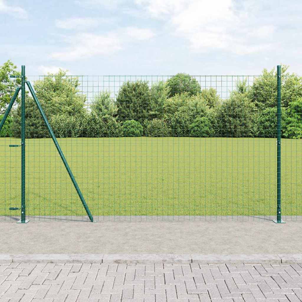 Palo per recinzione con base in cemento 13 pz Verde | homemem39