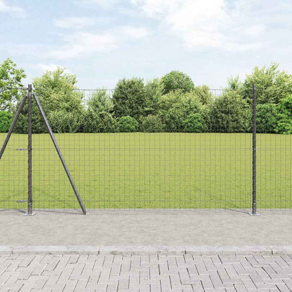 Palo per recinzione con base in cemento 13 pz Grigio | homemem39