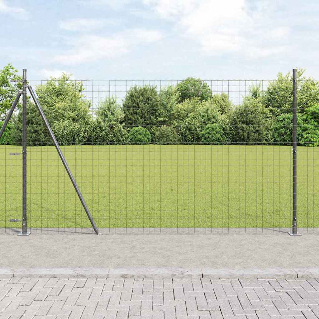 Palo per recinzione con base in cemento 13 pz Grigio