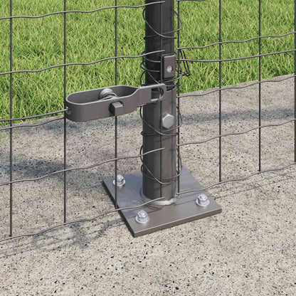Palo per recinzione con base in cemento 7 pz Grigio