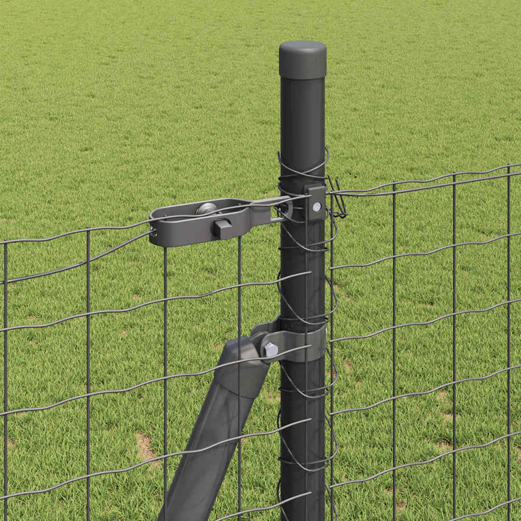 Palo per recinzione con base in cemento 7 pz Grigio