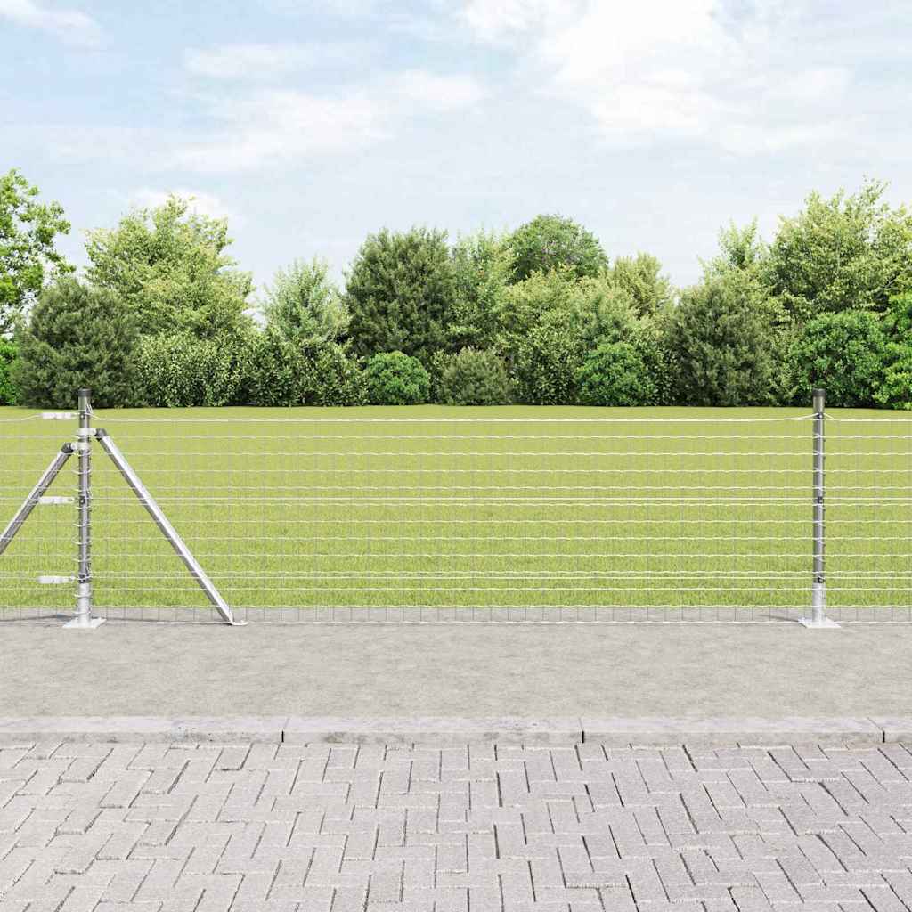 Palo per recinzione con base in cemento 13 pz Argento | homemem39