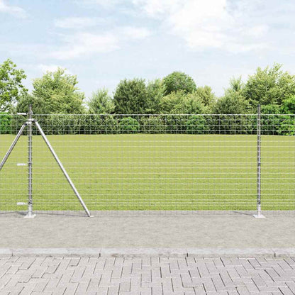 Palo per recinzione con base in cemento 13 pz Argento | homemem39