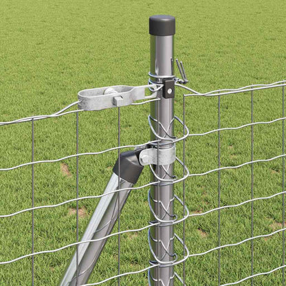 Palo per recinzione con base in cemento 13 pz Argento | homemem39