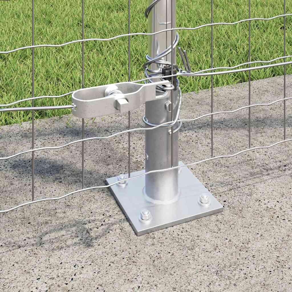 Palo per recinzione con base in cemento 13 pz Argento | homemem39