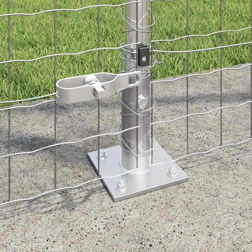 Palo per recinzione con base in cemento 13 pz Argento | homemem39