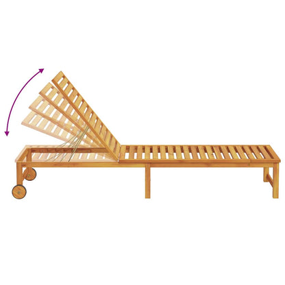 Lettino da sole 3 pcs Marrone Legno di Acacia Massello | homemem39