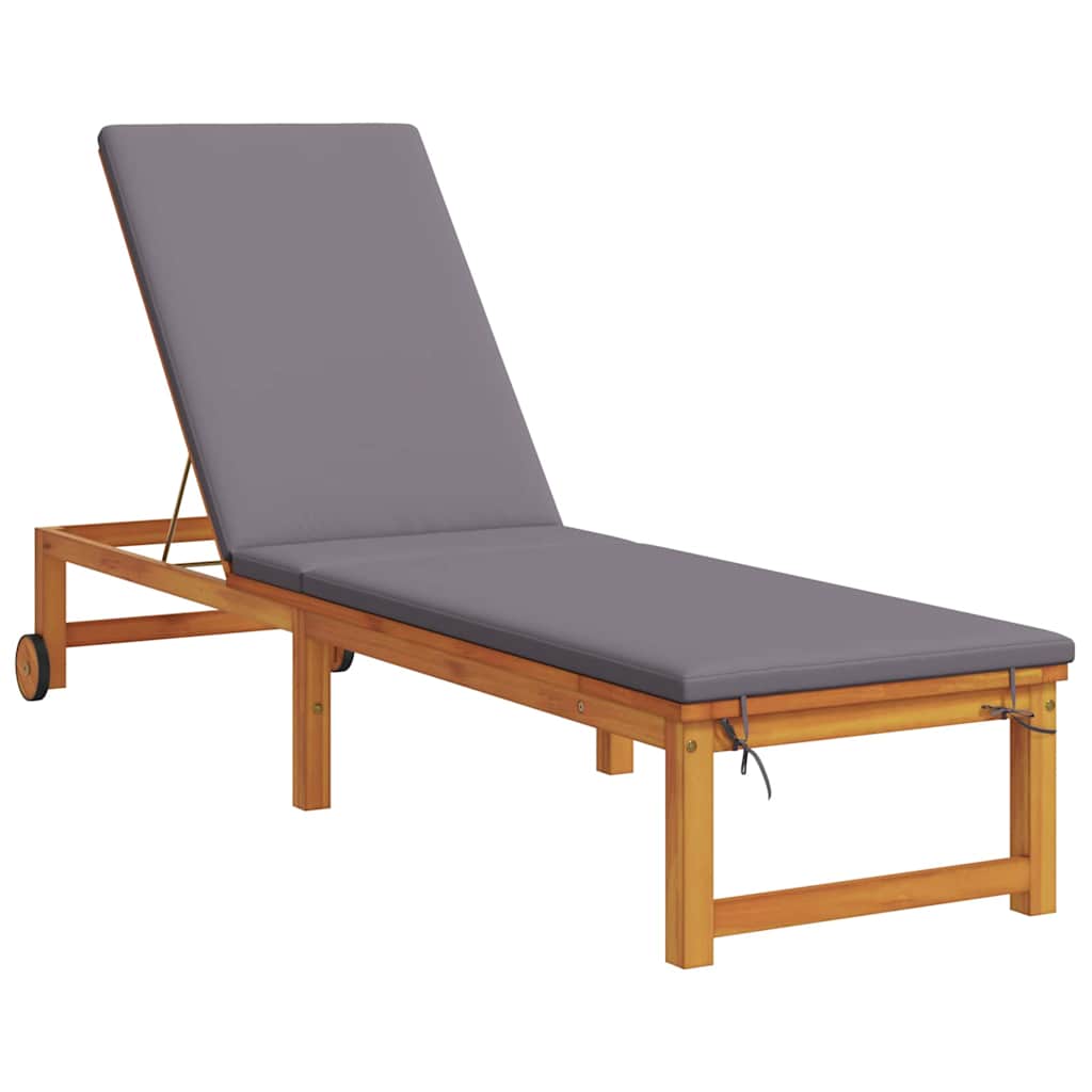 Lettino da sole 3 pcs Marrone Legno di Acacia Massello | homemem39