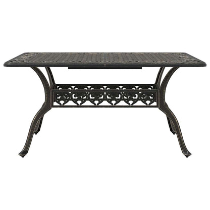 Set da Pranzo per Giardino 5 pcs Bronzo Alluminio | homemem39