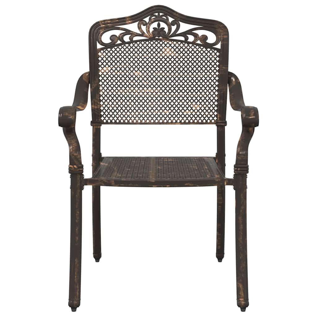 Set da Pranzo per Giardino 5 pcs Bronzo Alluminio | homemem39