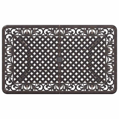 Set da Pranzo per Giardino 5 pcs Bronzo Alluminio | homemem39