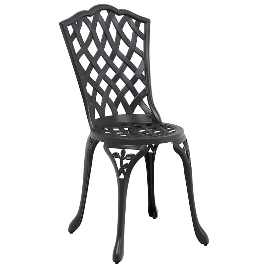 Set da Pranzo per Giardino 5 pcs Nero Alluminio | homemem39
