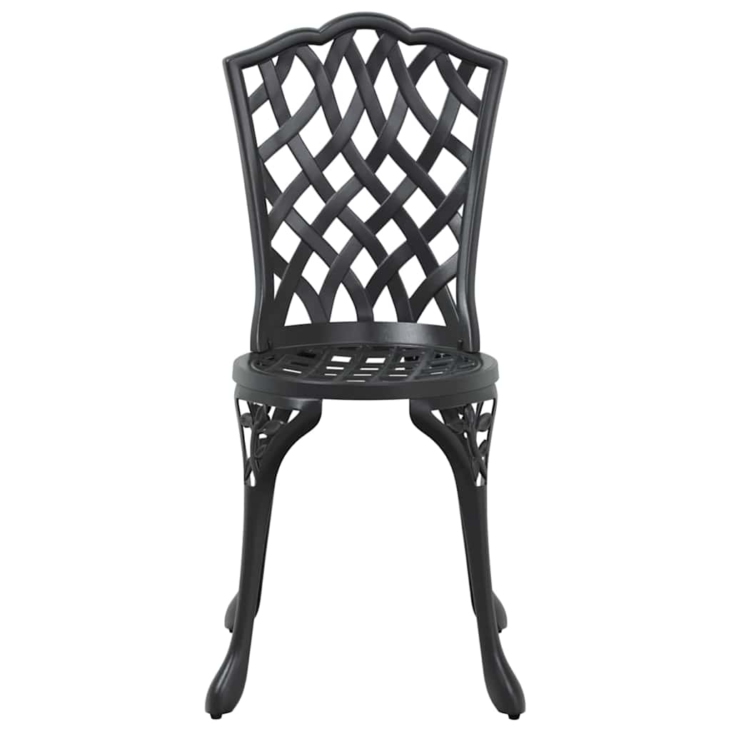 Set da Pranzo per Giardino 5 pcs Nero Alluminio | homemem39