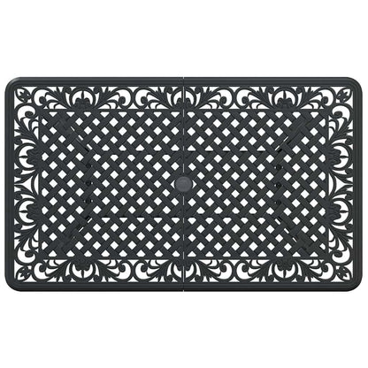 Set da Pranzo per Giardino 7 pcs Nero Alluminio | homemem39