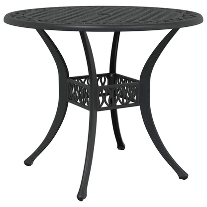 Set da Pranzo per Giardino 5 pcs Nero Alluminio | homemem39