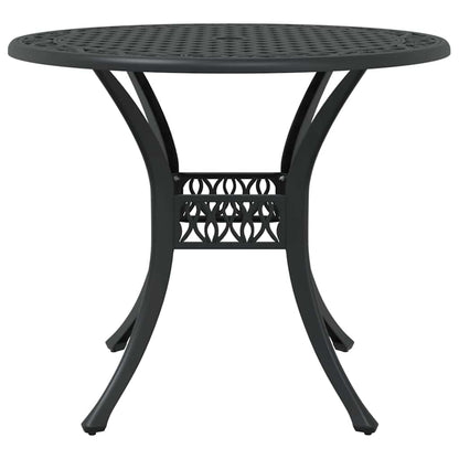 Set da Pranzo per Giardino 5 pcs Nero Alluminio | homemem39