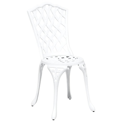 Set da Pranzo per Giardino 5 pcs Bianco Alluminio | homemem39