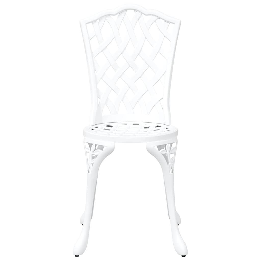 Set da Pranzo per Giardino 5 pcs Bianco Alluminio | homemem39