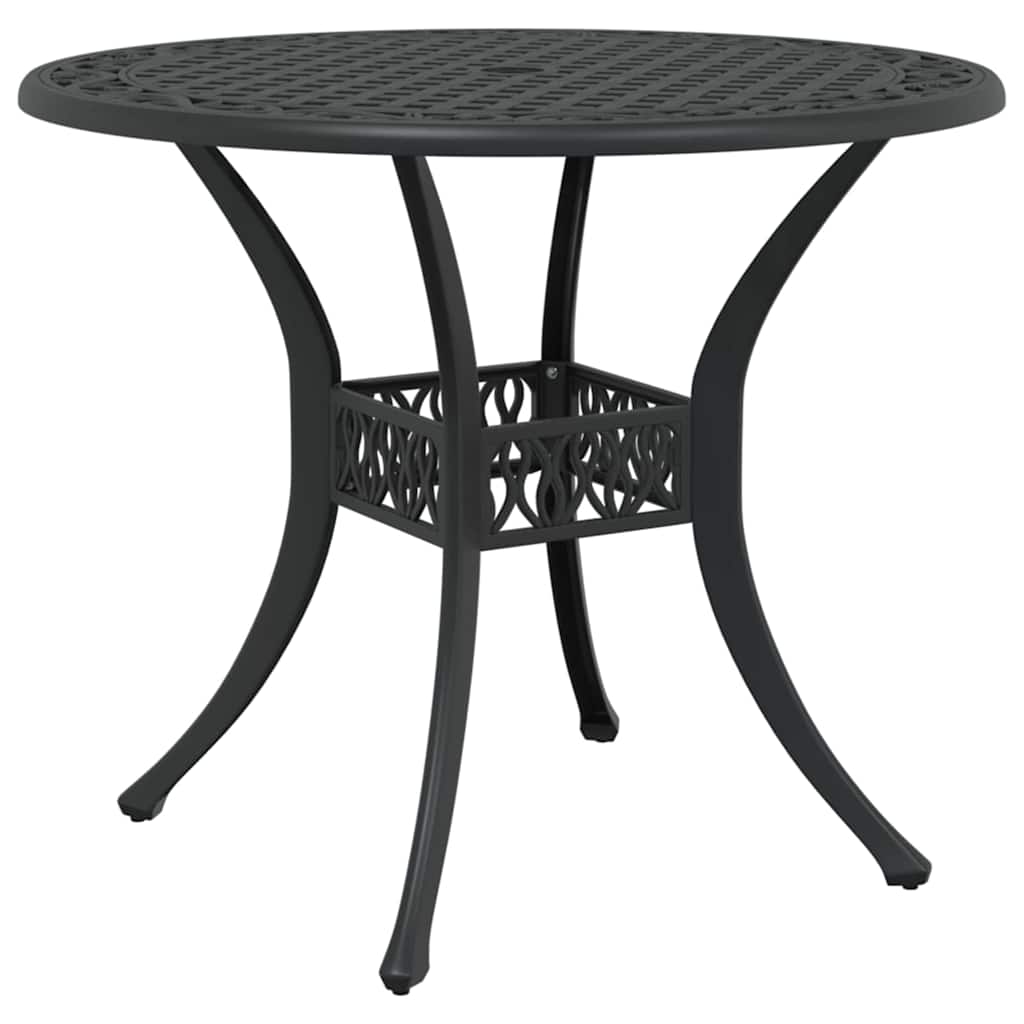 Set da Pranzo per Giardino 5 pcs Nero Alluminio | homemem39