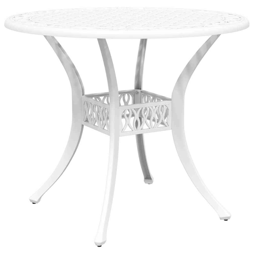 Set da Pranzo per Giardino 7 pcs Bianco Alluminio | homemem39
