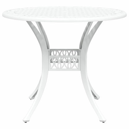 Set da Pranzo per Giardino 7 pcs Bianco Alluminio | homemem39