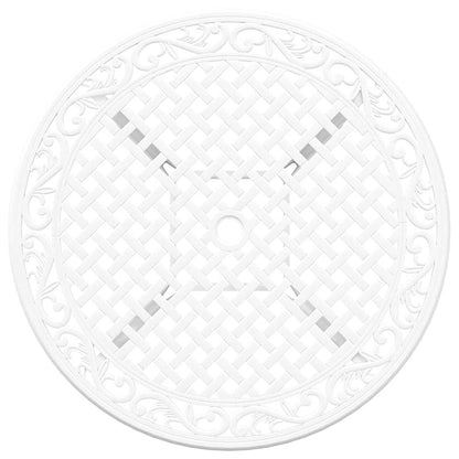 Set da Pranzo per Giardino 7 pcs Bianco Alluminio | homemem39